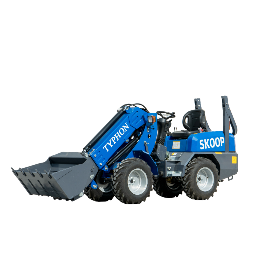 TYPHON SKOOP Wheel Loader with Kubota D1105 diesel engine 25 hp 1 ton Load USA