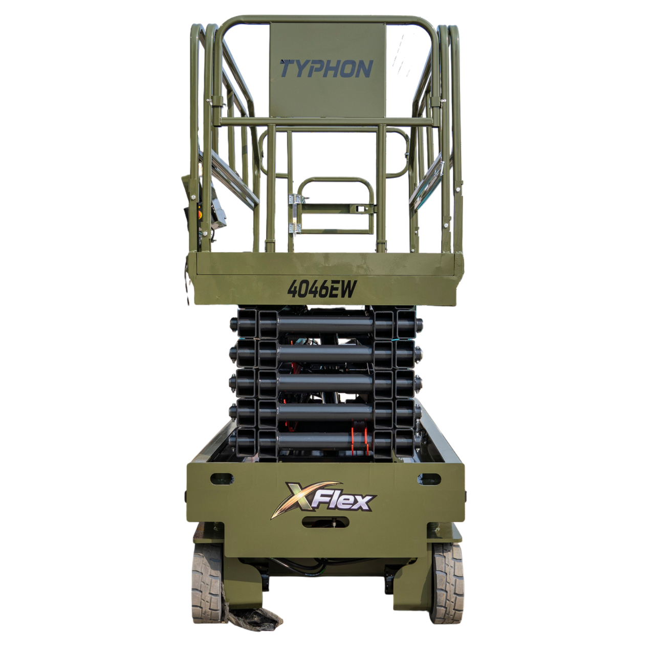 TYPHON xFlex-4046EW 2.6 Ton Electric Wheel Scissor Lift&nbsp; 40 ft Max Platform Height&nbsp; 35.4" Platform Extension