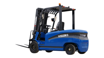 New 2025 TYPHON VIGOR 3.0 Blue Electric Forklift 3 Ton Lifter Lift Truck Jitney Hi-Lo