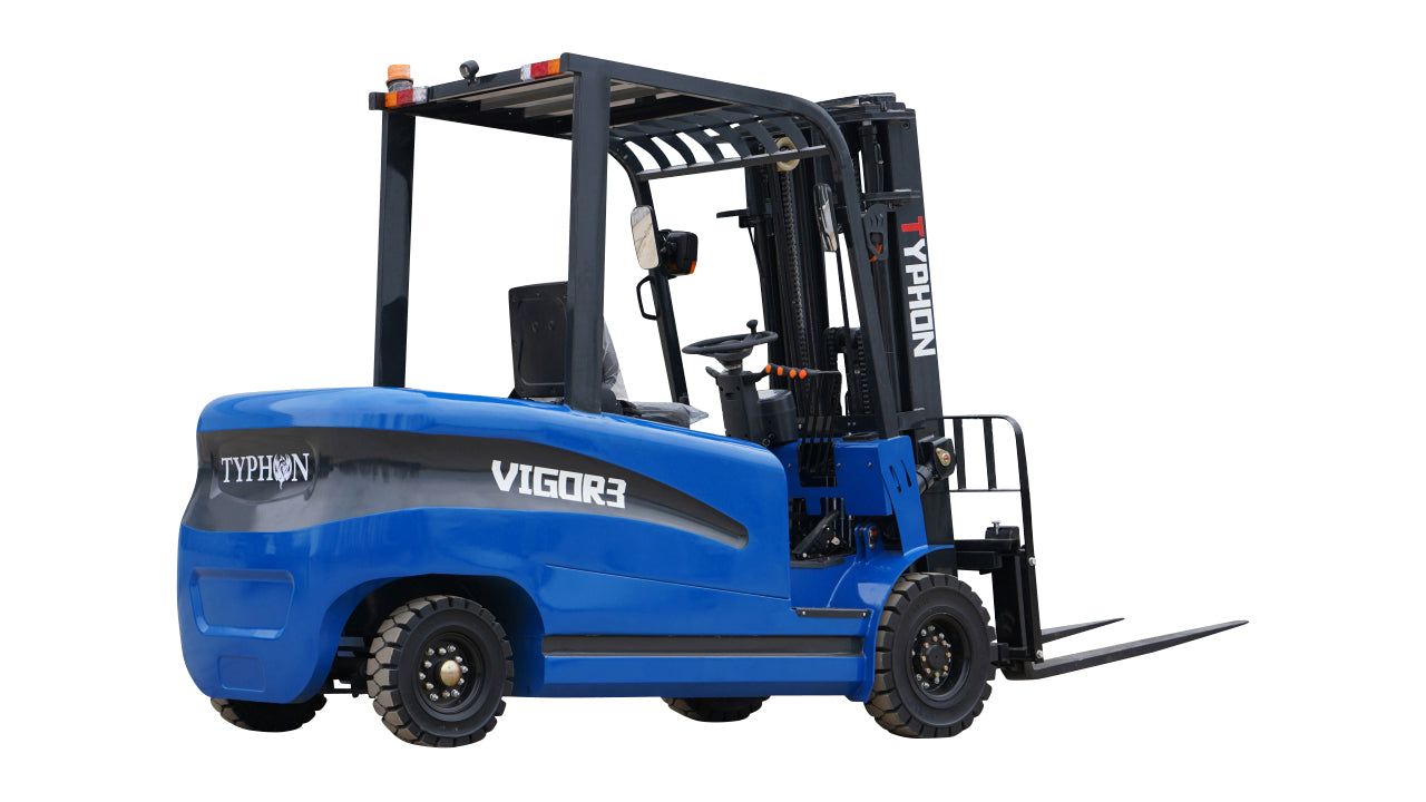 New 2025 TYPHON VIGOR 3.0 Blue Electric Forklift 3 Ton Lifter Lift Truck Jitney Hi-Lo