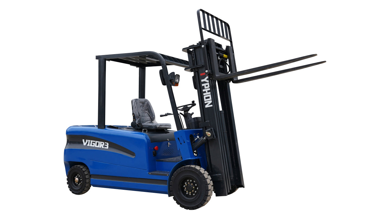 New 2025 TYPHON VIGOR 3.0 Blue Electric Forklift 3 Ton Lifter Lift Truck Jitney Hi-Lo