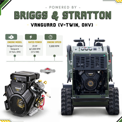 TYPHON STOMP 501 PRO Mini Skid Steer Loader – 23 HP V-Twin, Triangle Rubber Tracks (EPA Certified)