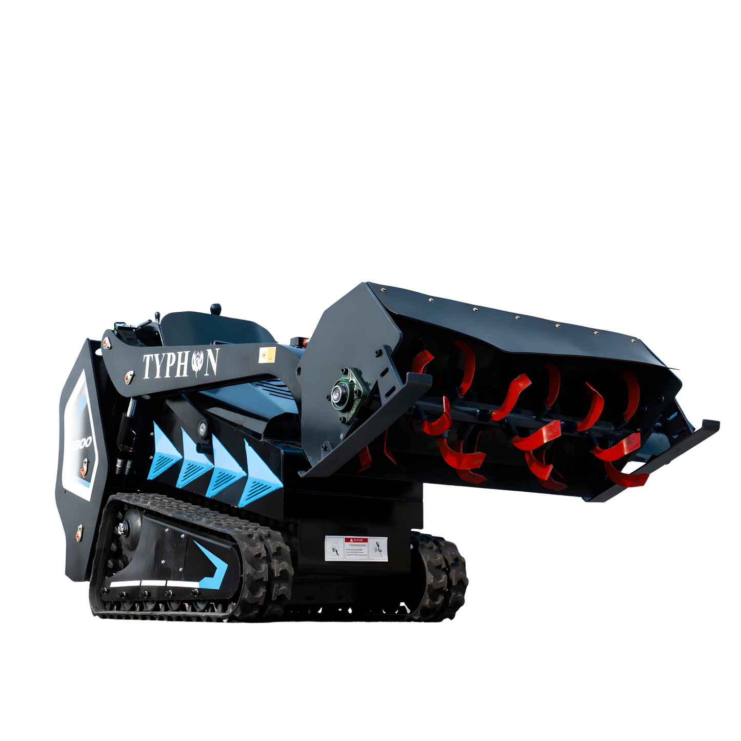 Hydraulic Rotary Tiller Attachment for Mini Skid Steer  Fits TYPHON STOMP X1300 & 509 - New Excavator For Sale