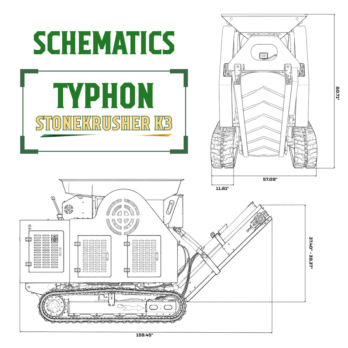 TYPHON STONEKRUSHER K3 Compact Tracked Jaw Crusher – 24.8HP Kubota Diesel  KONSTRUCTZ Series