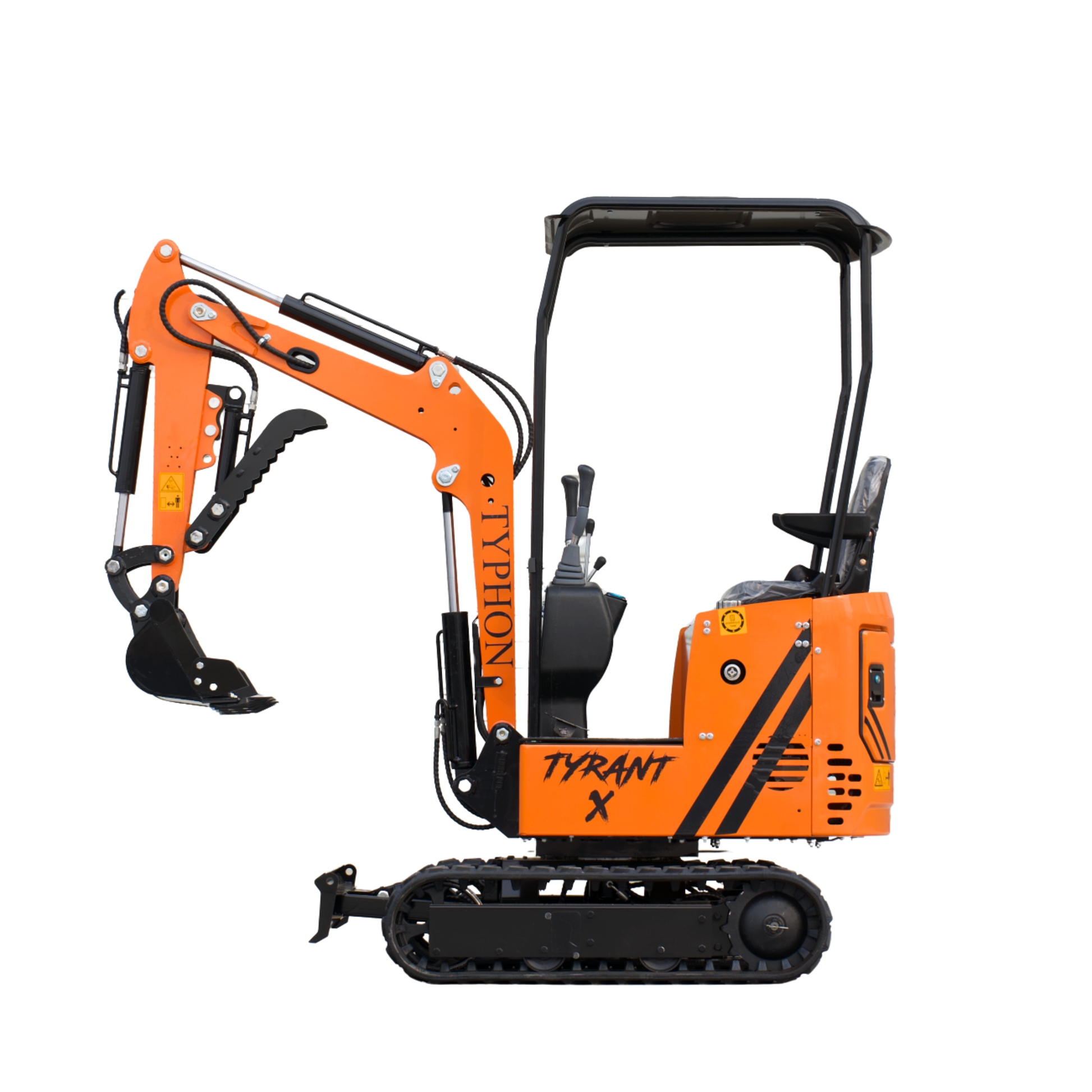 TYPHON TYRANT X 1-Ton Mini Excavator 13.5HP Briggs & Stratton Engine, Hydraulic Thumb Clip, Dozer Blade, 360° Body Swing - New Excavator For Sale