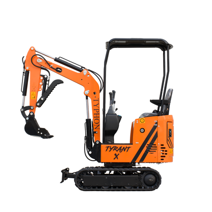 TYPHON TYRANT X 1-Ton Mini Excavator 13.5HP Briggs & Stratton Engine, Hydraulic Thumb Clip, Dozer Blade, 360° Body Swing - New Excavator For Sale