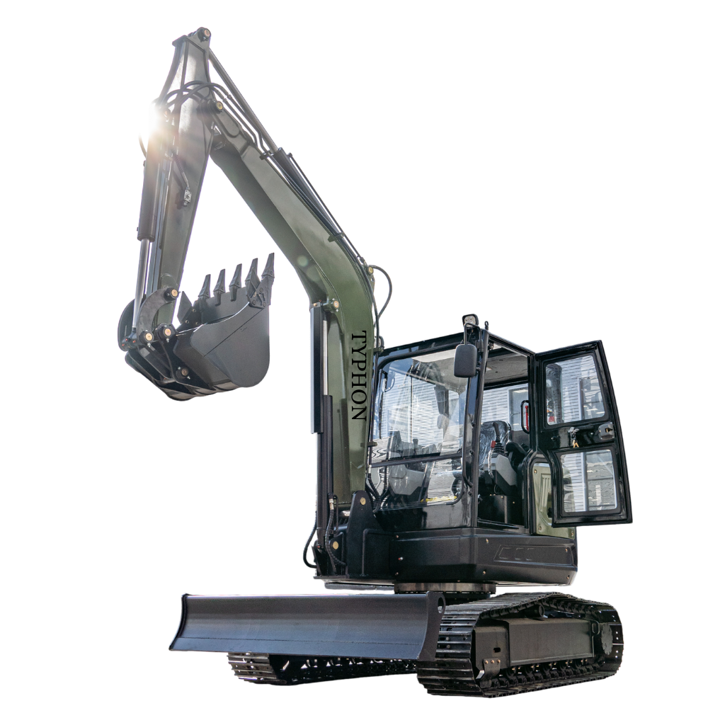 TYPHON TERROR LXV 6.6 Ton Mini Excavator Kubota V2607 56.9HP AC/Heater Cabin Boom Swing Two Speed Travel 0.23m³ Bucket  Heavy Duty Construction Machine