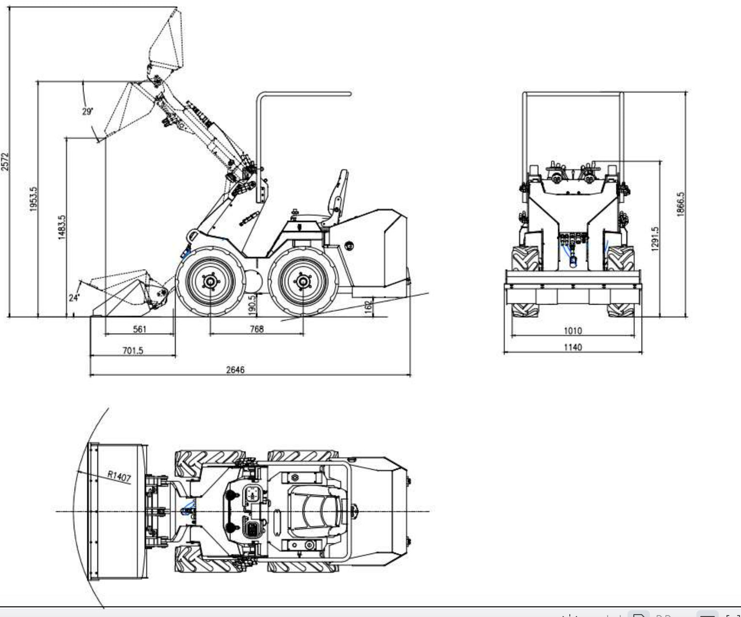 TYPHON Thunder VI 23hp EPA B&S Engine Wheel Loader USA - New Excavator For Sale