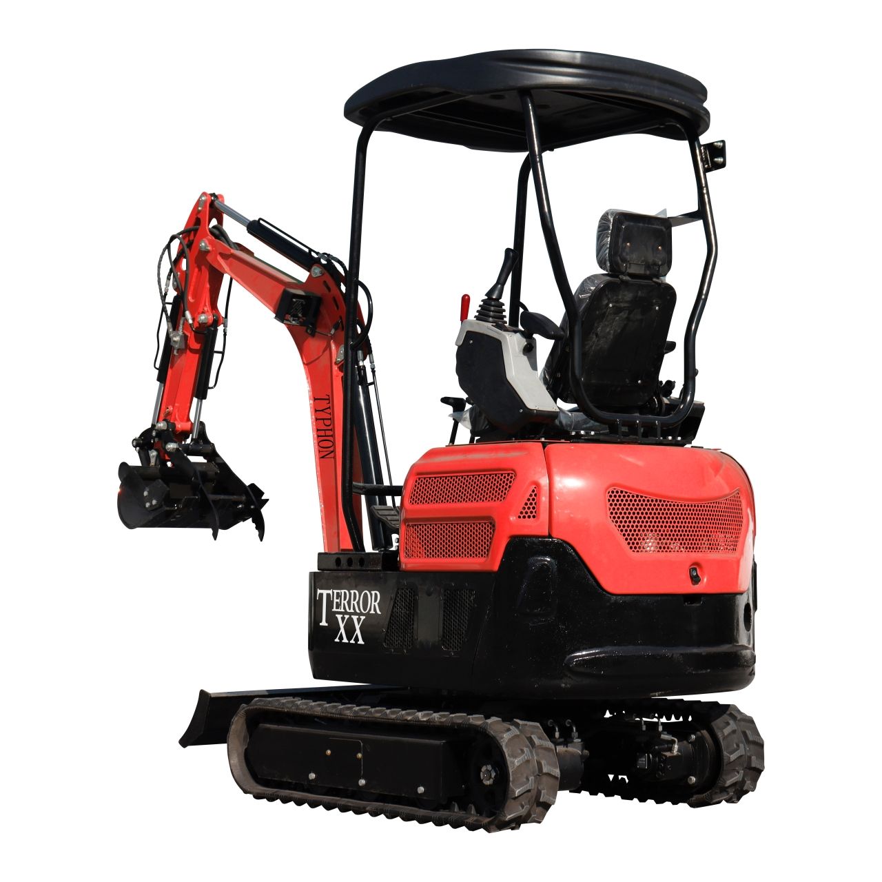 2025 4,000 lb TYPHON TERROR XX Mini Excavator Rubber Track with Kubota D902 Diesel Engine USA