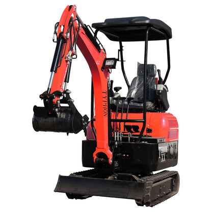 2025 4,000 lb TYPHON TERROR XX Mini Excavator Rubber Track with Kubota D902 Diesel Engine USA