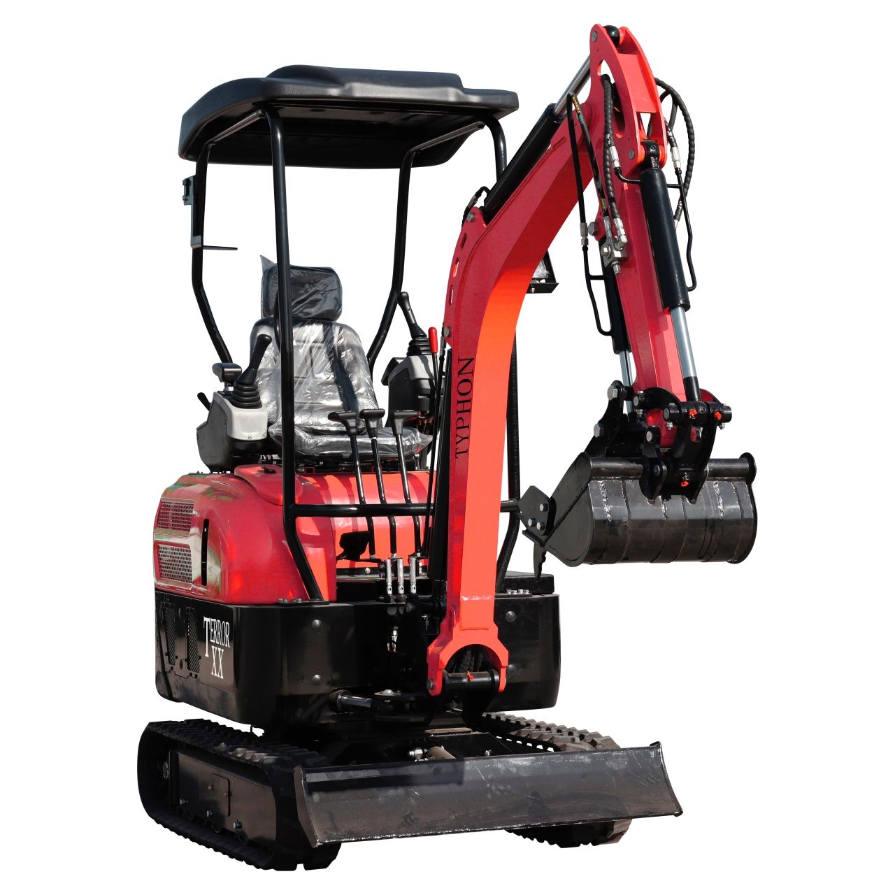 2025 4,000 lb TYPHON TERROR XX Mini Excavator Rubber Track with Kubota D902 Diesel Engine USA