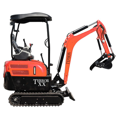 2025 4,000 lb TYPHON TERROR XX Mini Excavator Rubber Track with Kubota D902 Diesel Engine USA