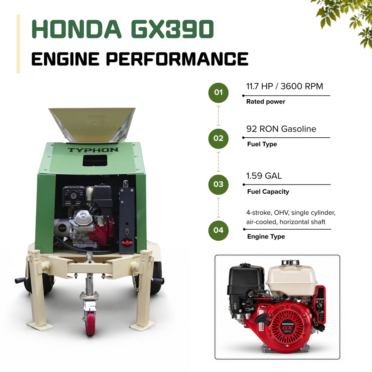 TYPHON STONEKRUSHER K1 Compact Rock Crusher 11.7 HP Honda GX390  KONSTRUCTZ SERIES