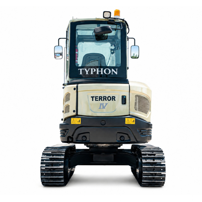 TYPHON Terror IV PROPACT Series 9,000 lb Mini Excavator with Kubota D1703 Diesel, AC/Heater & Zero Tail Swing