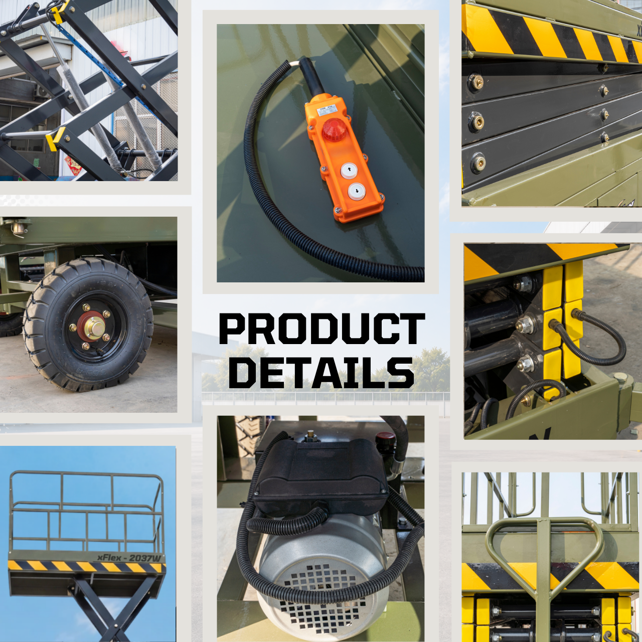 TYPHON xFlex-2037W Walk-Behind Scissor Lift  20 ft, load capacity 1102 lb, 110V Electric