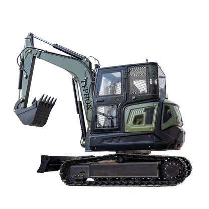 TYPHON TERROR LXV 6.6 Ton Mini Excavator Kubota V2607 56.9HP AC/Heater Cabin Boom Swing Two Speed Travel 0.23m³ Bucket  Heavy Duty Construction Machine