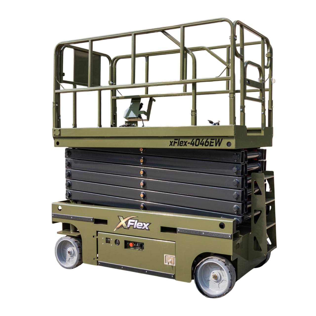 TYPHON xFlex-4046EW 2.6 Ton Electric Wheel Scissor Lift&nbsp; 40 ft Max Platform Height&nbsp; 35.4" Platform Extension