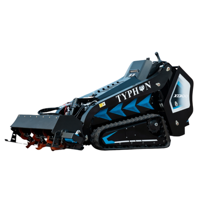 Hydraulic Rotary Tiller Attachment for Mini Skid Steer  Fits TYPHON STOMP X1300 & 509 - New Excavator For Sale