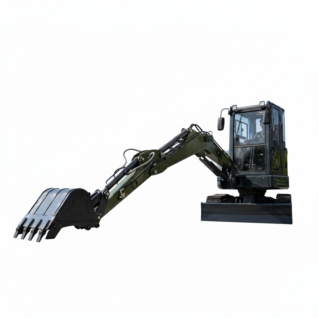 TYPHON KUVOU 4.0 mini excavator Kubota D1703 Diesel engine with 4Ton Operating Weight AC/ Heater