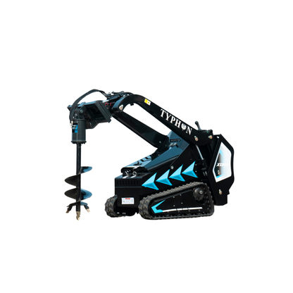 Hydraulic Earth Auger Attachment 200mm for Mini Skid Steer – TYPHON STOMP X1300 & STOMP 509 - New Excavator For Sale