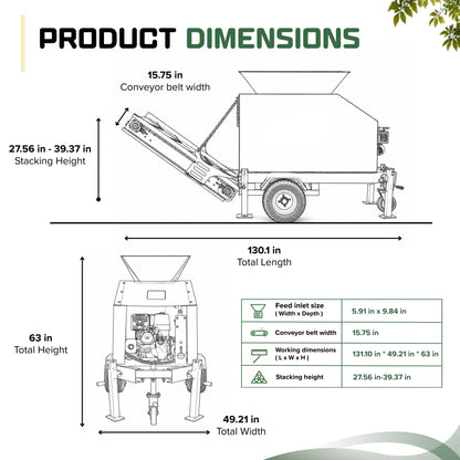 TYPHON STONEKRUSHER K1 Compact Rock Crusher 11.7 HP Honda GX390  KONSTRUCTZ SERIES
