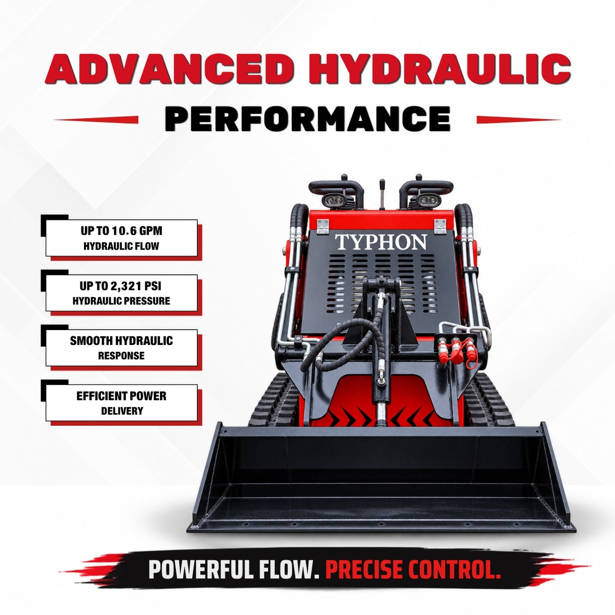 TYPHON STOMP 502 PRO Compact Track Loader - 22.1 HP Honda GX690 - 3-Pump Hydraulics - EPA Certified