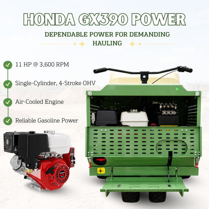 TYPHON THUNDERDUMP 180 Hydraulic Wheeled Dumper – Honda GX390, 2,866 lb Max Load