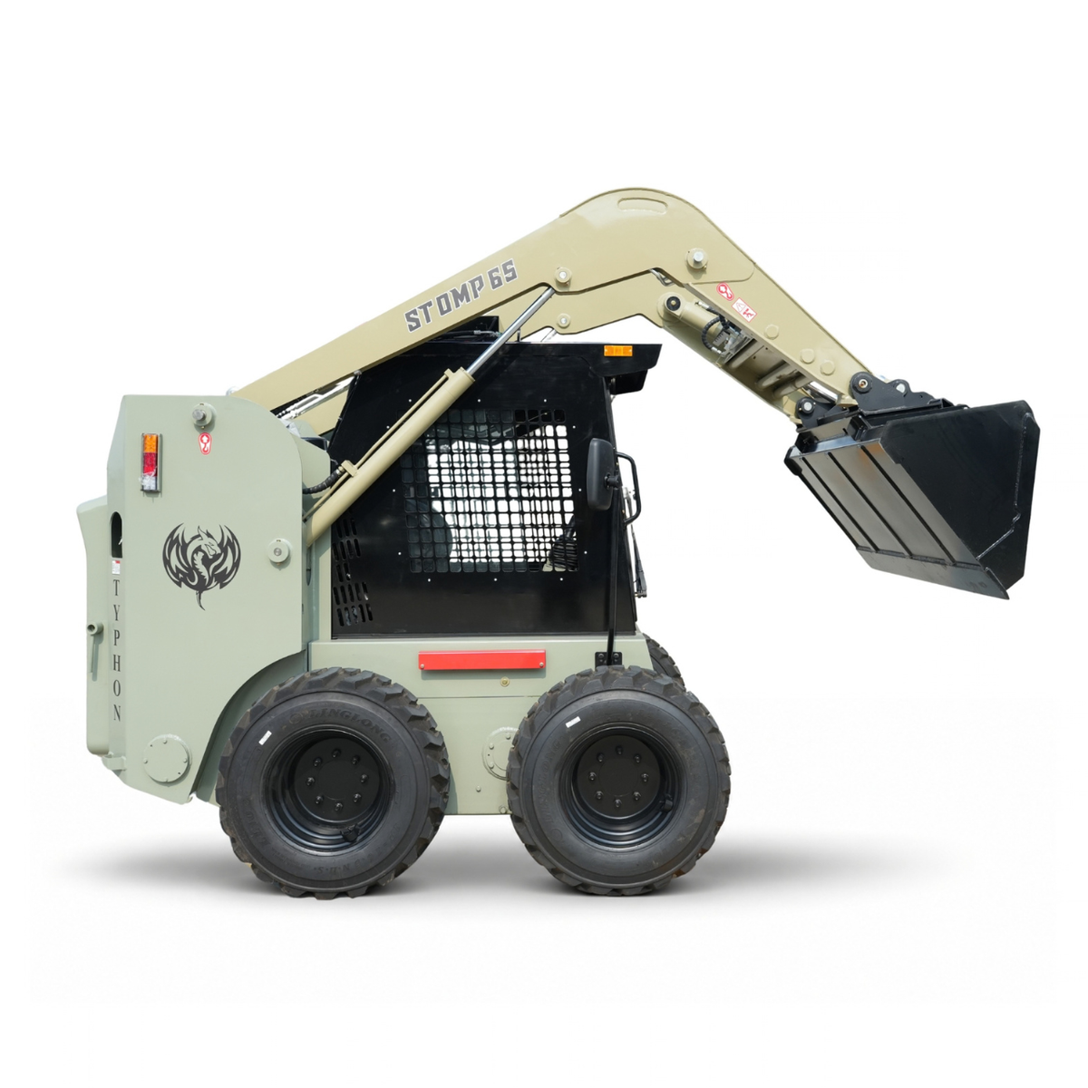TYPHON STOMP 65 PROPACT Series Wheel Skid Steer Loader - 74 HP Cummins Diesel, Dual Hydraulics, Enclosed A/C Cab