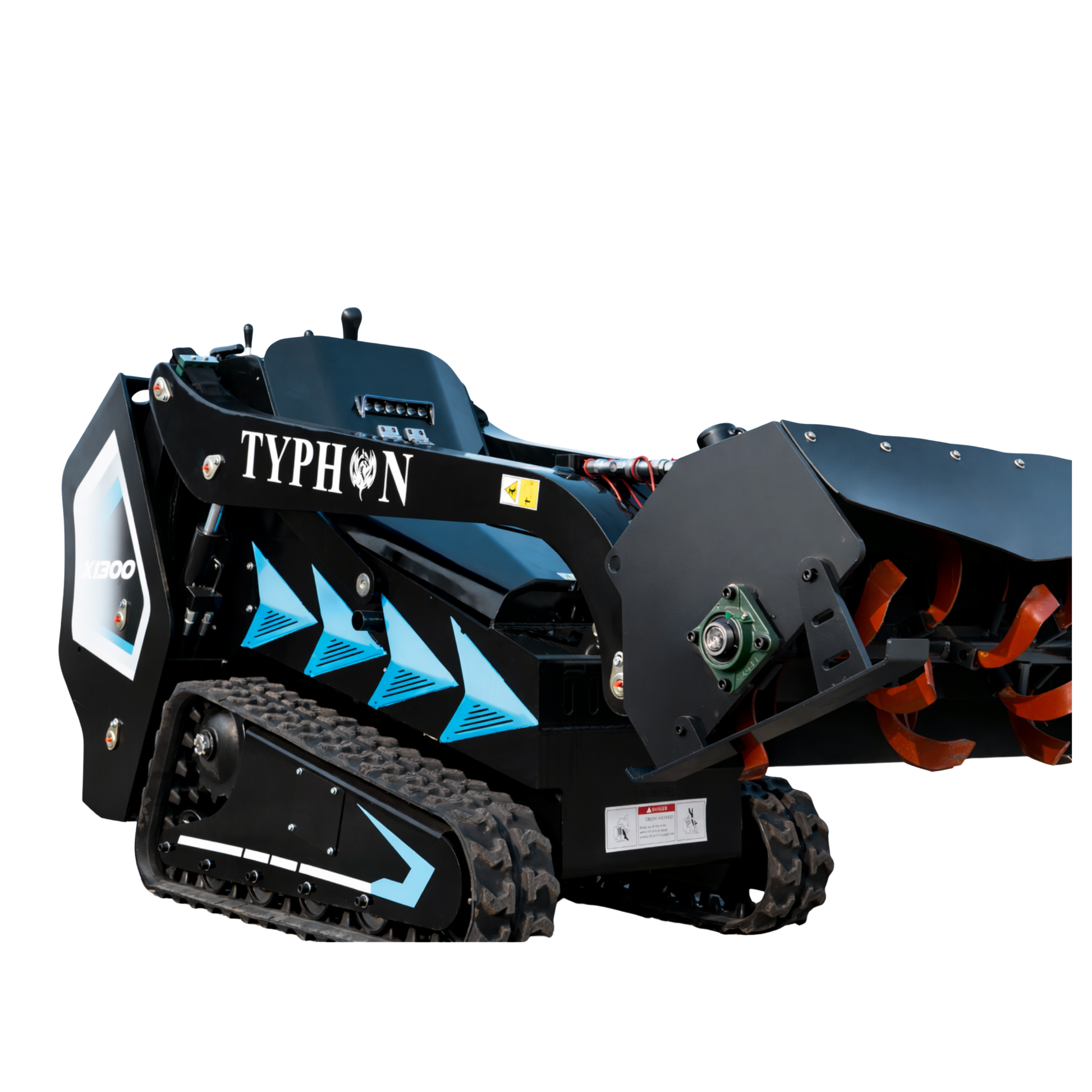 Hydraulic Rotary Tiller Attachment for Mini Skid Steer  Fits TYPHON STOMP X1300 & 509 - New Excavator For Sale