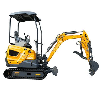 TYPHON TERROR XVII Pro Mini Excavator 14 kN Digging Force Dual Auxiliary Circuits EPA-Certified Kubota D902 Engine