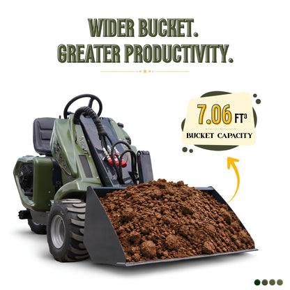 TYPHON MZVT Mini Wheel Loader 22 HP Honda GX690 772 LB Lift Hydraulic Bucket