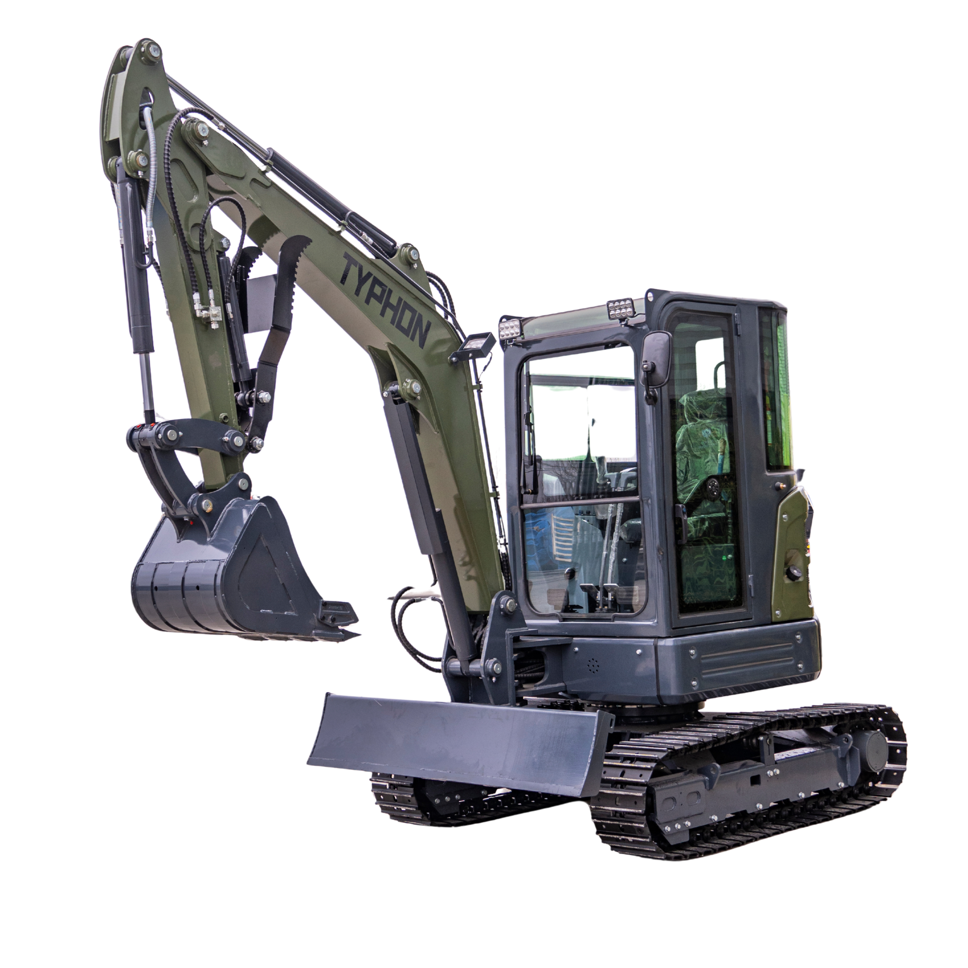TYPHON KUVOU 4.0 mini excavator Kubota D1703 Diesel engine with 4Ton Operating Weight AC/ Heater - New Excavator For Sale