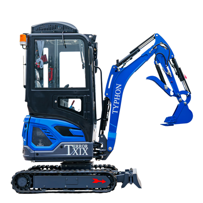 TYPHON TERROR XIX Prestige, 20.4 HP Kubota D902 4200lbs Mini Excavator with Boom Swing, Retractable Tracks, and AC/Heater Cabin - New Excavator For Sale