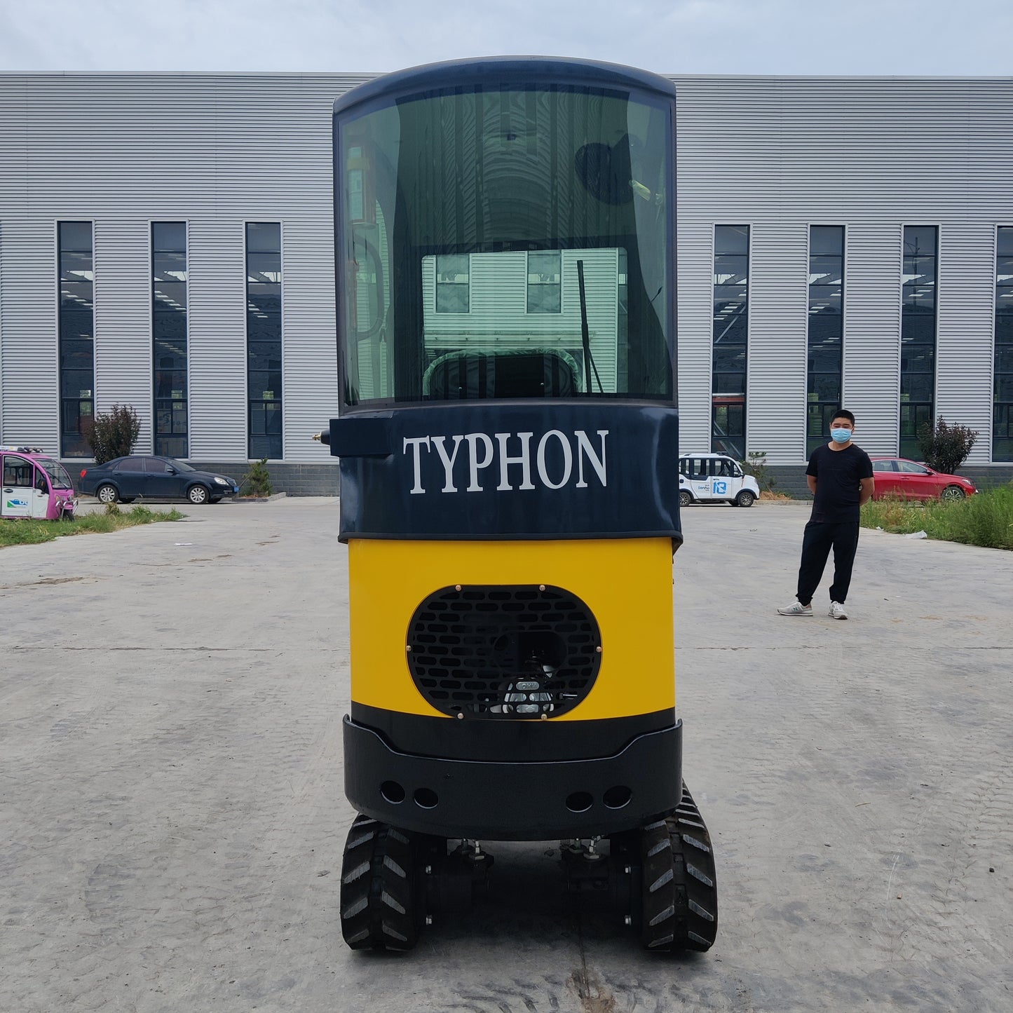 TYPHON Terror X Mini Excavator – 2,500lb Trench Digger with Cabin, 380mm Wide Bucket