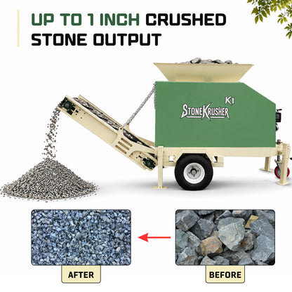 TYPHON STONEKRUSHER K1 Compact Rock Crusher 11.7 HP Honda GX390  KONSTRUCTZ SERIES