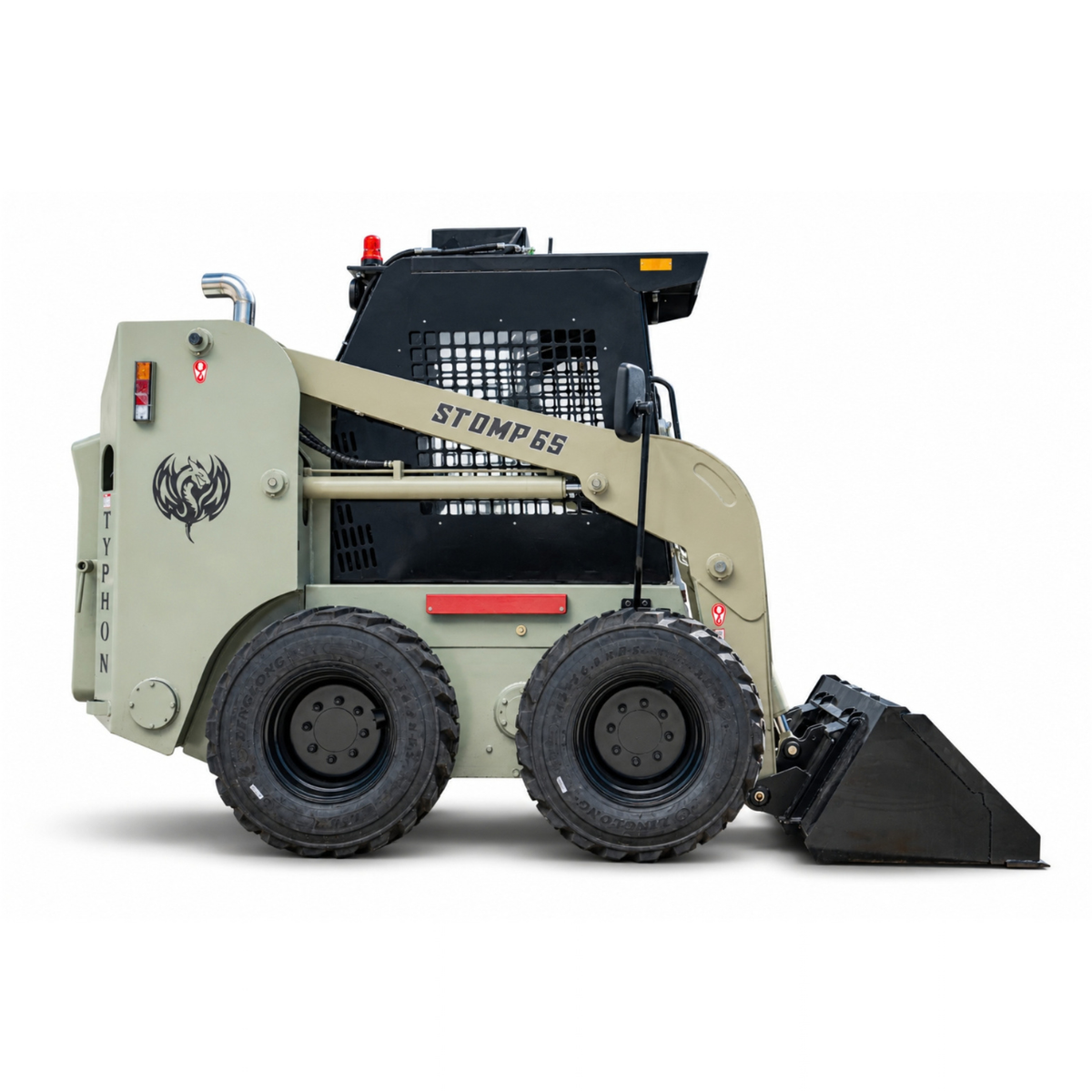 TYPHON STOMP 65 PROPACT Series Wheel Skid Steer Loader - 74 HP Cummins Diesel, Dual Hydraulics, Enclosed A/C Cab