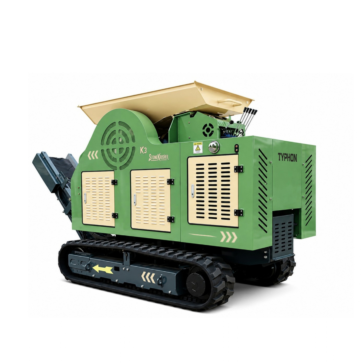 TYPHON STONEKRUSHER K3 Compact Tracked Jaw Crusher – 24.8HP Kubota Diesel  KONSTRUCTZ Series