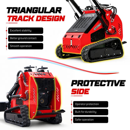 TYPHON STOMP 501 PRO Mini Track Loader  23 HP V-Twin, Hydraulics, EPA Certified