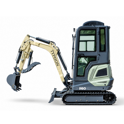 TYPHON TERROR XVII PRO Prestige Mini Excavator 20.4HP Kubota D902  Enclosed Cab