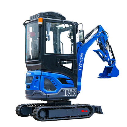 TYPHON TERROR XIX Prestige, 20.4 HP Kubota D902 4200lbs Mini Excavator with Boom Swing, Retractable Tracks, and AC/Heater Cabin - New Excavator For Sale