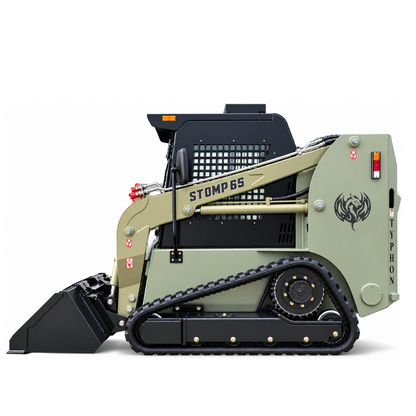 TYPHON STOMP 65 Mini Skid Steer Loader PROPACT Series 74 HP Cummins Diesel, Dual Hydraulics, A/C & Heater Cab