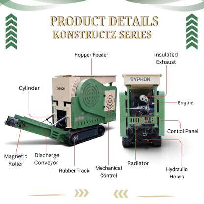 TYPHON STONEKRUSHER K2 Compact Tracked Rock & Concrete Jaw Crusher – 2-5 T/h Honda GX690