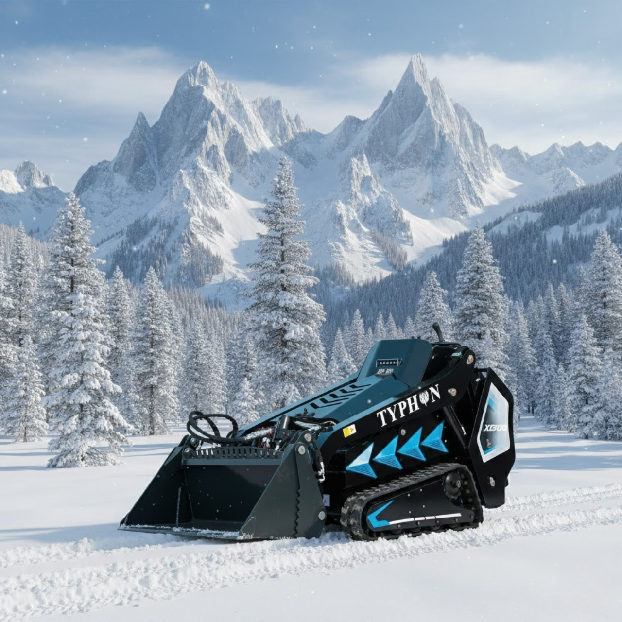 4-in-1 Combo Bucket Attachment for Mini Skid Steer Fits TYPHON STOMP X1300 & STOMP 509 - New Excavator For Sale