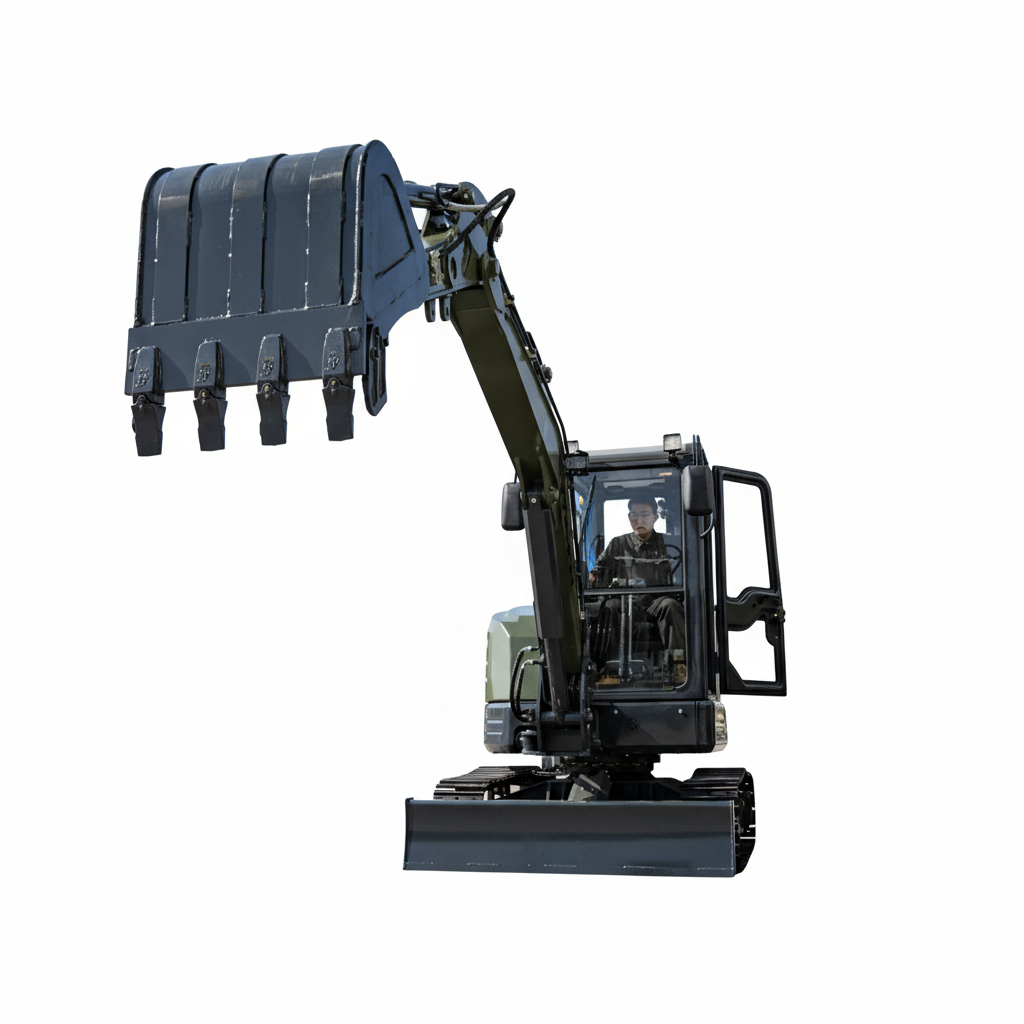 TYPHON KUVOU 4.0 mini excavator Kubota D1703 Diesel engine with 4Ton Operating Weight AC/ Heater