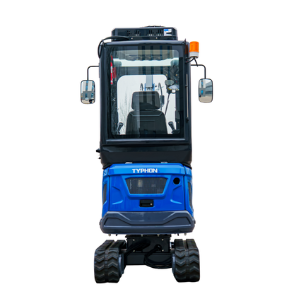 TYPHON TERROR XIX Prestige, 20.4 HP Kubota D902 4200lbs Mini Excavator with Boom Swing, Retractable Tracks, and AC/Heater Cabin - New Excavator For Sale
