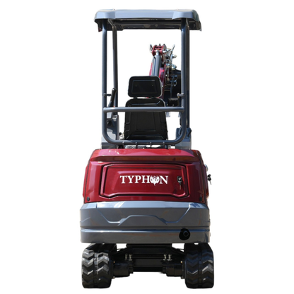 YPHON TERROR XVII PRO Mini Excavator. Powered by a Kubota D902 engine, featuring dual auxiliary hydraulics, 86-inch diging depth, and a hydraulic thumb. Free Shipping.