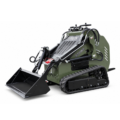 TYPHON STOMP 501 PRO Mini Skid Steer Loader – 23 HP V-Twin, Triangle Rubber Tracks (EPA Certified)