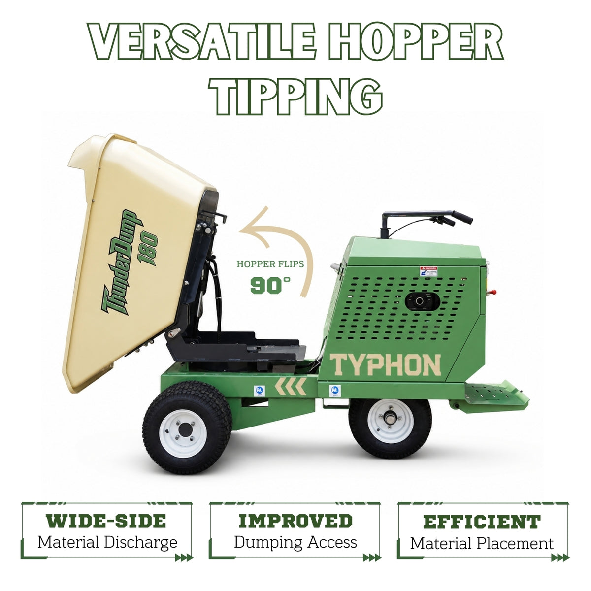 TYPHON THUNDERDUMP 180 Hydraulic Wheeled Dumper – Honda GX390, 2,866 lb Max Load