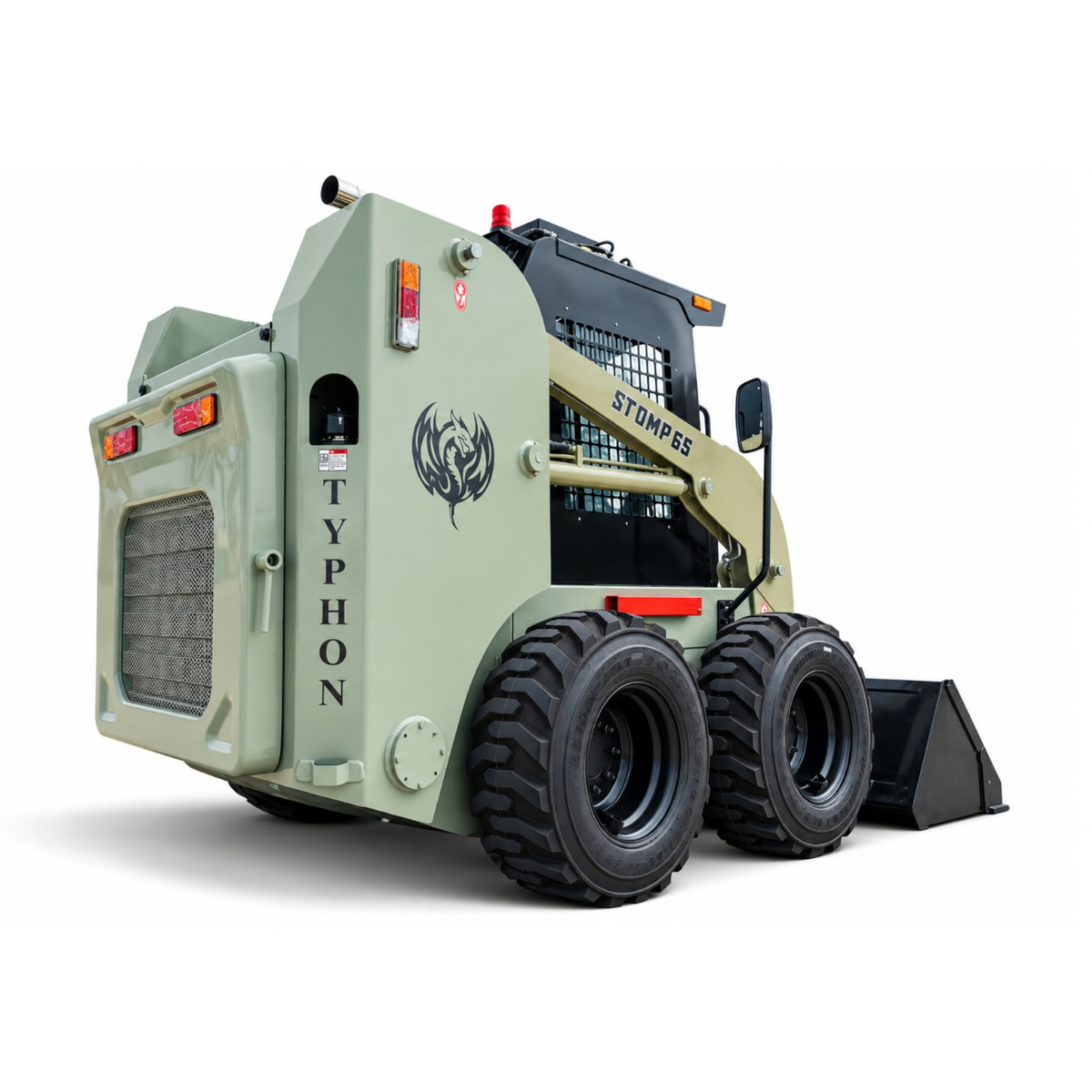 TYPHON STOMP 65 PROPACT Series Wheel Skid Steer Loader - 74 HP Cummins Diesel, Dual Hydraulics, Enclosed A/C Cab