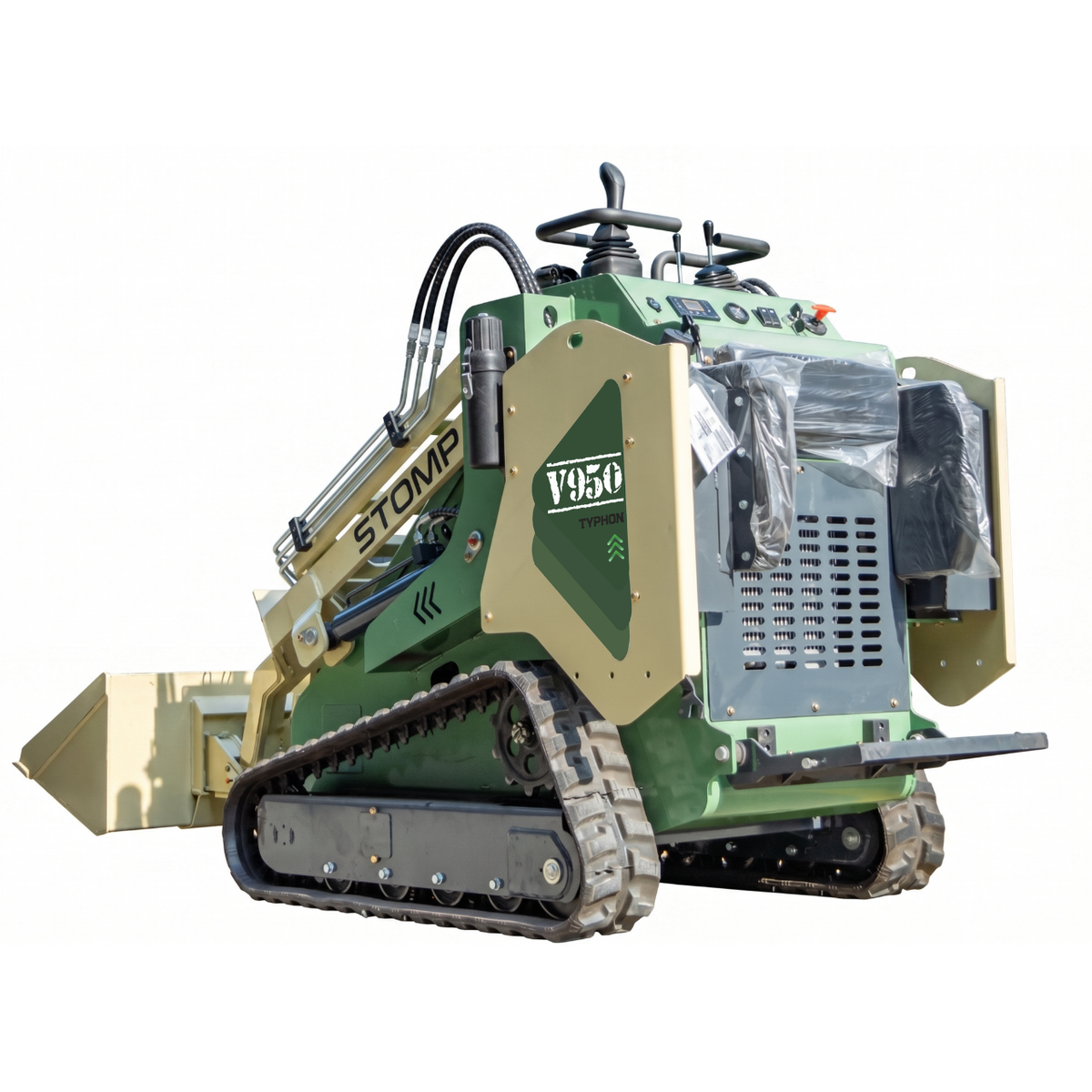 TYPHON STOMP V950 25HP Kubota Diesel Mini Skid Steer Track Loader – Konstructz Series